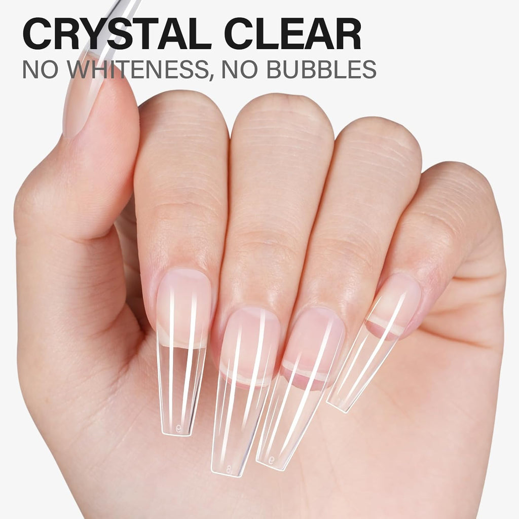 AILLSA Solid Gel Nail Glue for Nail Tips Super Strong Gel Glues Professional Fake Acrylic Soft Nails Glue U V Lamp Curing Needed - Long Lasting 15g / 0.5fl.oz