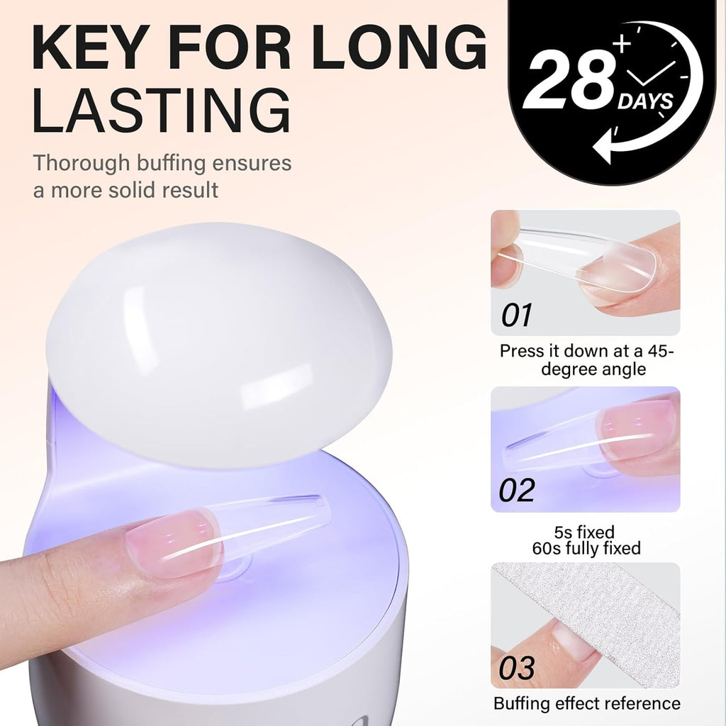 AILLSA Solid Gel Nail Glue for Nail Tips Super Strong Gel Glues Professional Fake Acrylic Soft Nails Glue U V Lamp Curing Needed - Long Lasting 15g / 0.5fl.oz